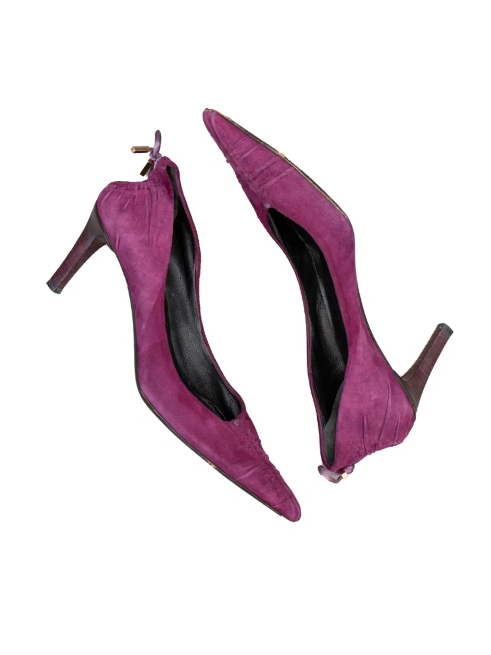 RARE Gucci Tom Ford Era Purple Suede Pointed Toe Pumps Women’s EU 37C US 7 UK 4
